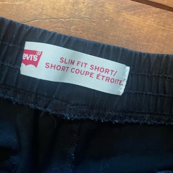 Levi’s Youth XL Black Elastic Waist Drawstring Slim Fit Shorts - Picture 6 of 10